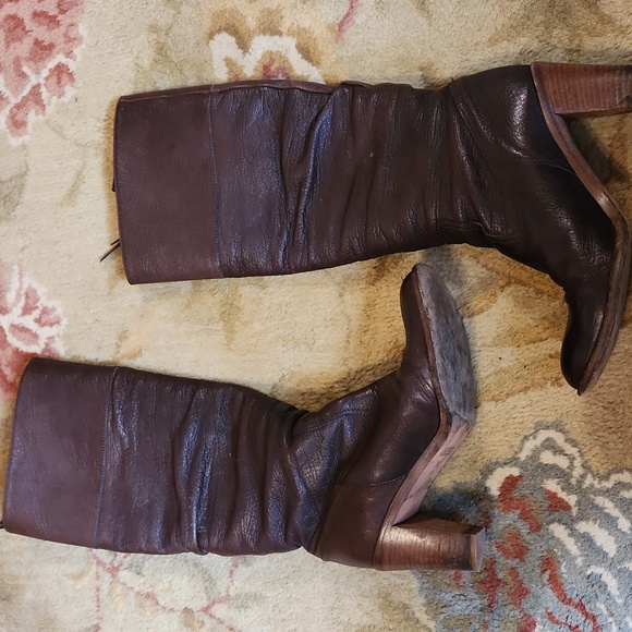 COACH Morgan tall brown leather slouch boots, size 7.5 - Picture 2 of 13
